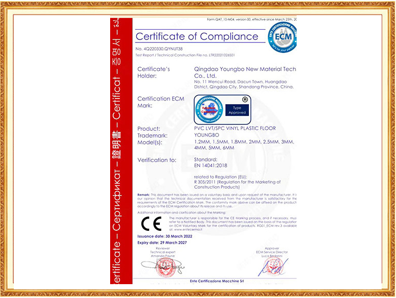 Certificate of Compliance證書(shū)